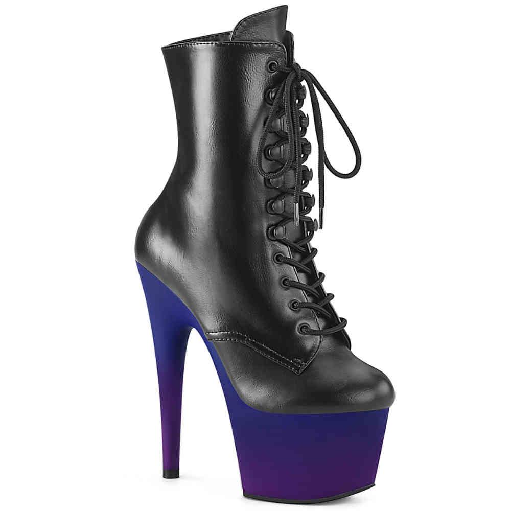 Pleaser - ADORE1020BP Bottes de plateforme, Pole dance chaussures - Chaussures de pole dance - Noir/Violet Product image